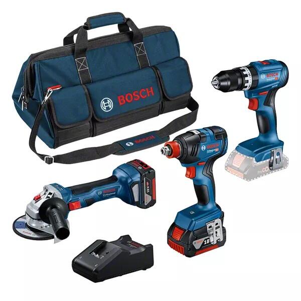 BOSCH - Toolkit sans fil 3 Toolkit 18V (GSB+GWS+GDX) Toolbag - 0615990N31