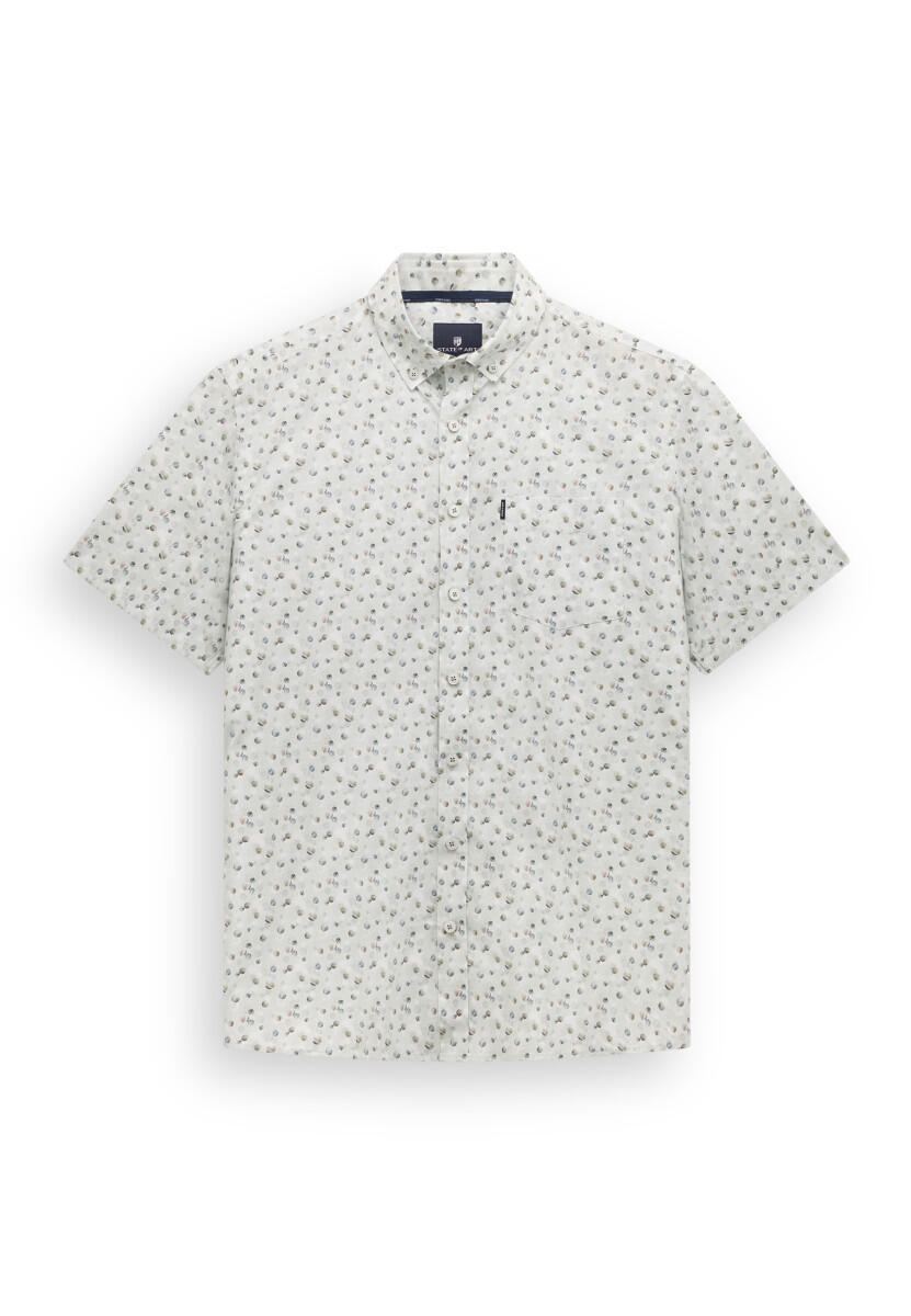 Chemise en popeline à manches courtes