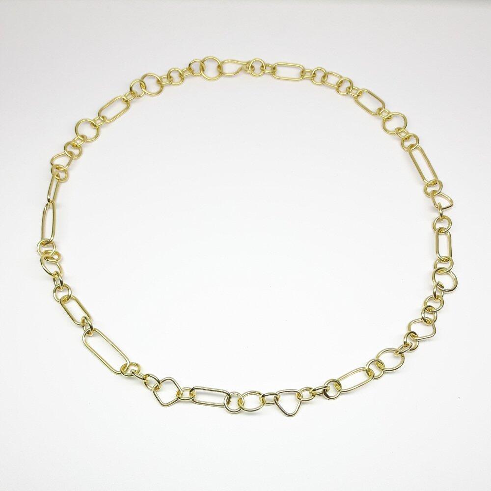 Collier aus 18kt Gelbgold handgefertigt. Unikat.