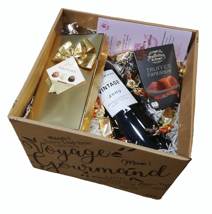 Vintage Port and Assorted Chocolates Gift Set