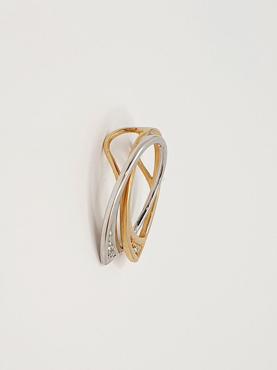 # Anhänger aus Roségold und Weißgold mit 0.05ct natürlichen Diamanten