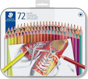 175 M72: Crayon de couleur sans bois - Étui en métal, 72 pièces