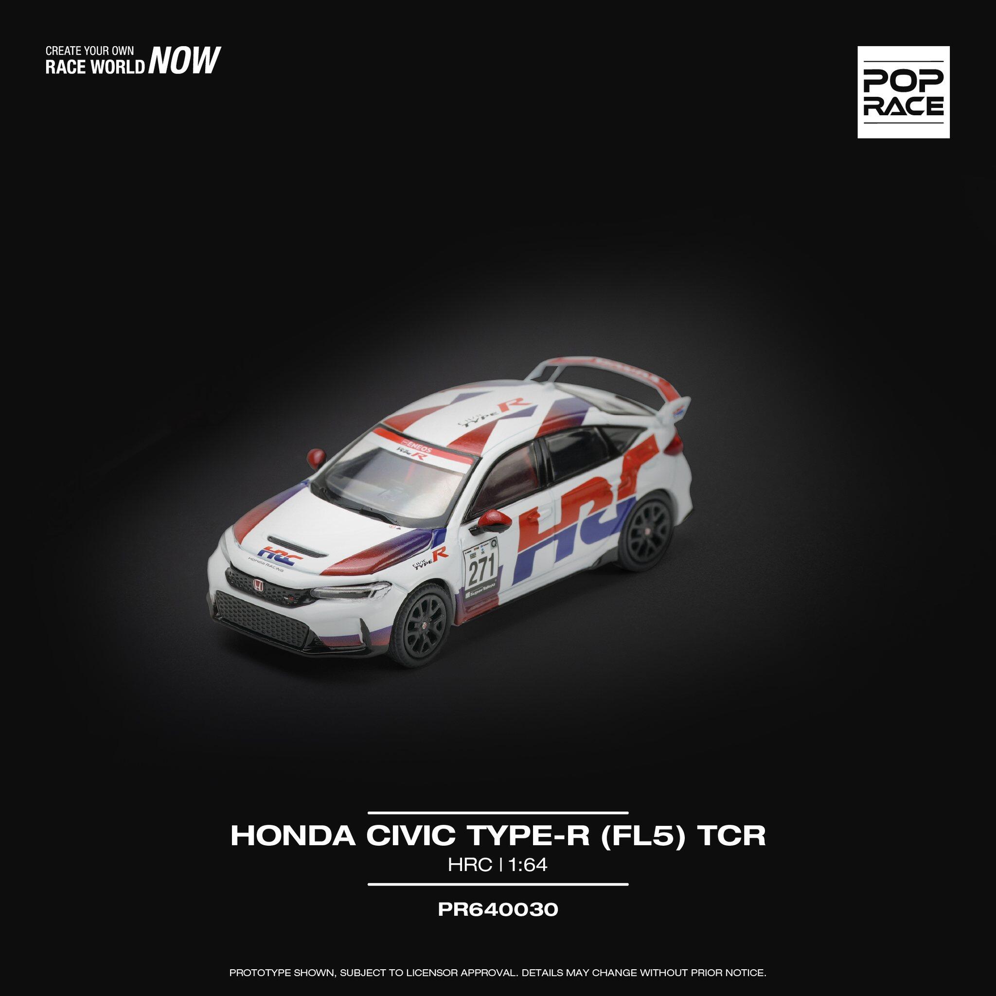 Pop Race - #PR64-030 - Honda Civic Type R FL5 - HRC Livery - échelle 1/64