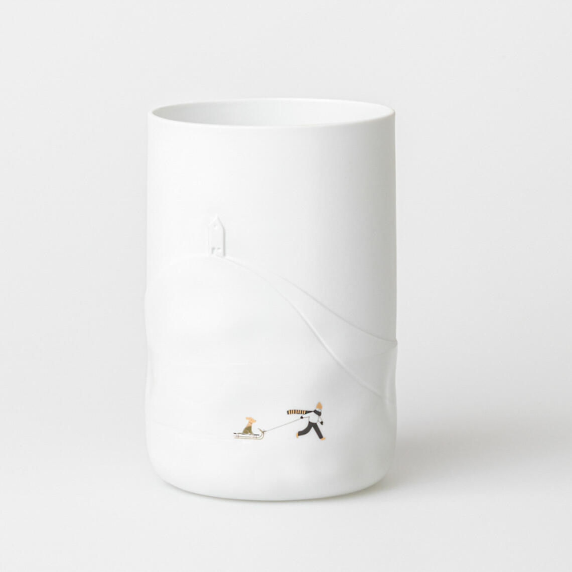 Winter-themed vase (Ø14.5x21.8 cm)