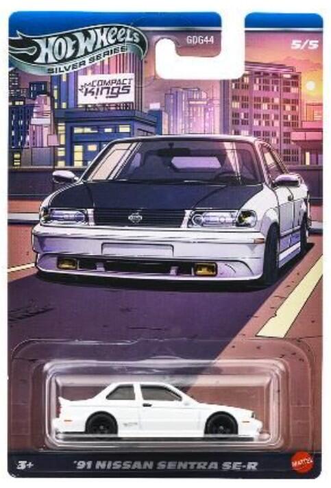 Hot Wheels Silver Series - #JLT20 JKX60 - '91 Nissan Sentra SE-R - Compact Kings - échelle 1:64