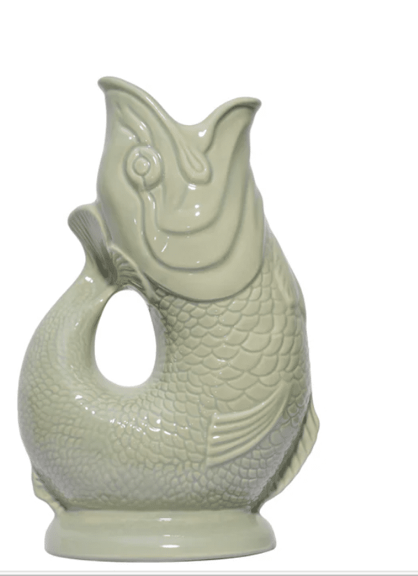 Gluckigluck - Gluggle Jug - fish jug in sage green