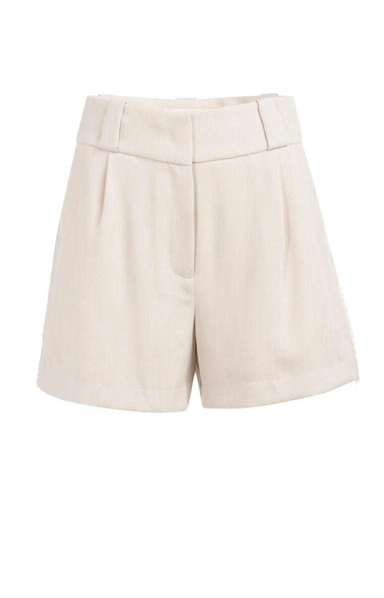 High-Waist Leinen-Shorts