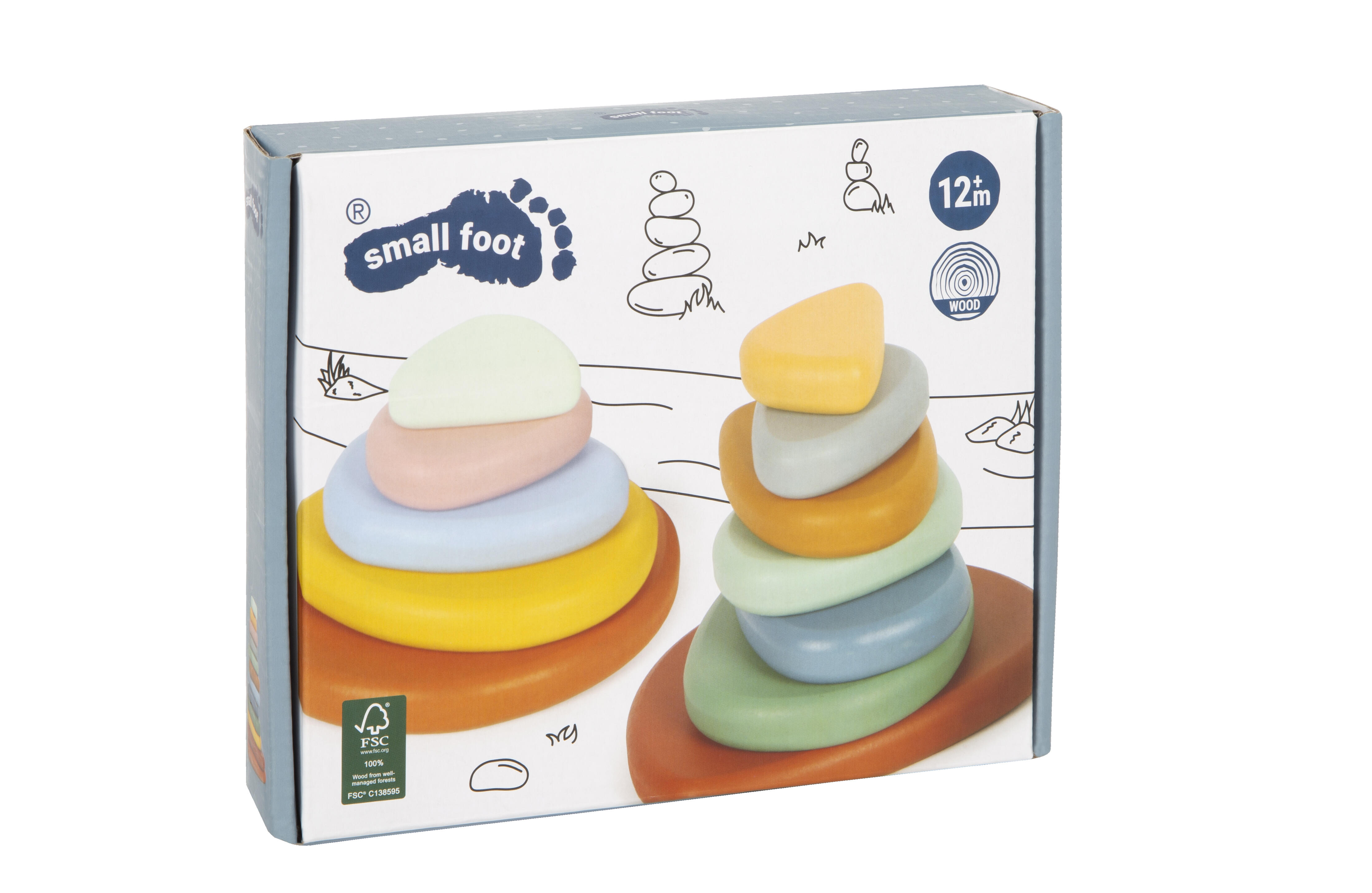 Montessori Balancierspiel Flusssteine - Small foot 12759