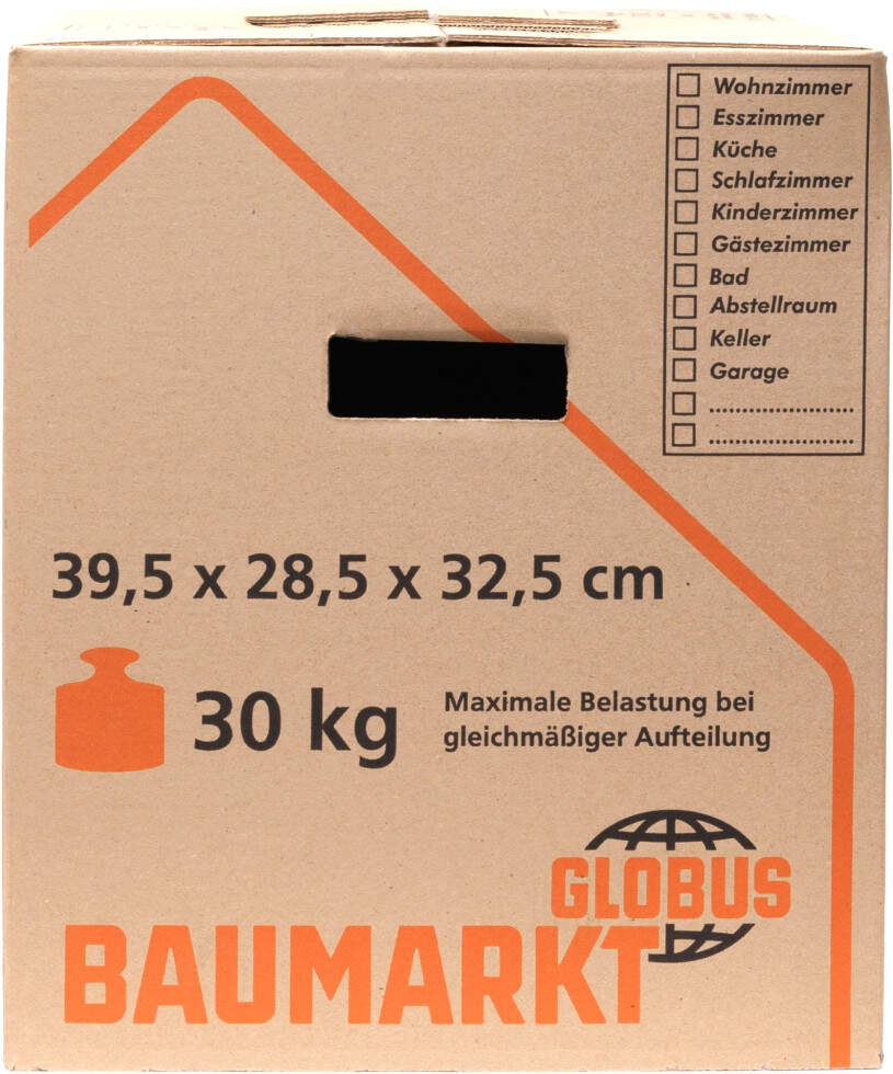 Globus Baumarkt Globus Umzugskarton Basic S Innenmaß: 39,5 x 28,5 x 32,5 cm