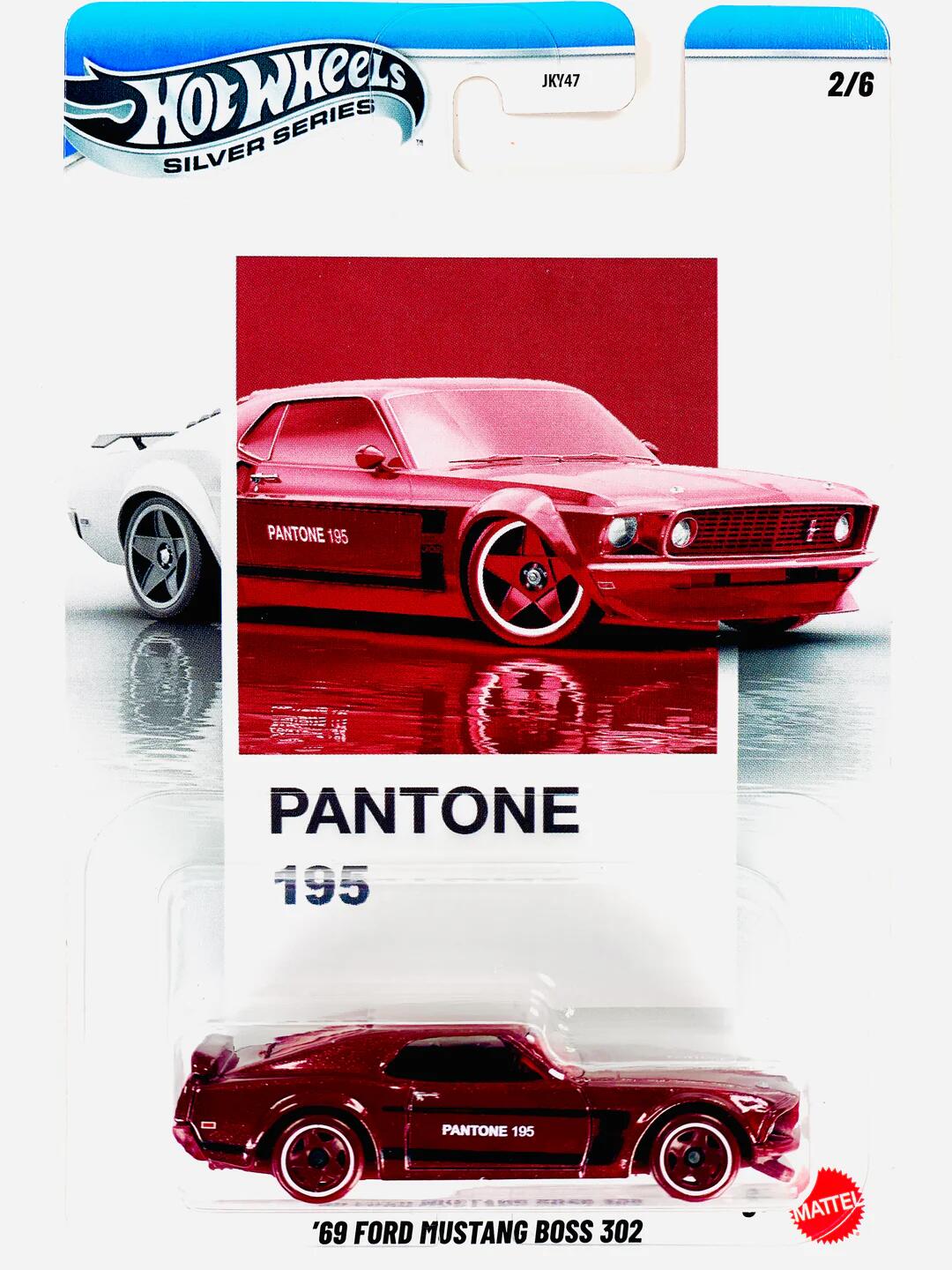 Hot Wheels Silver Series - #JKY47 JKY48 - '69 Ford Mustang Boss 302 - Pantone 195 - 1/64