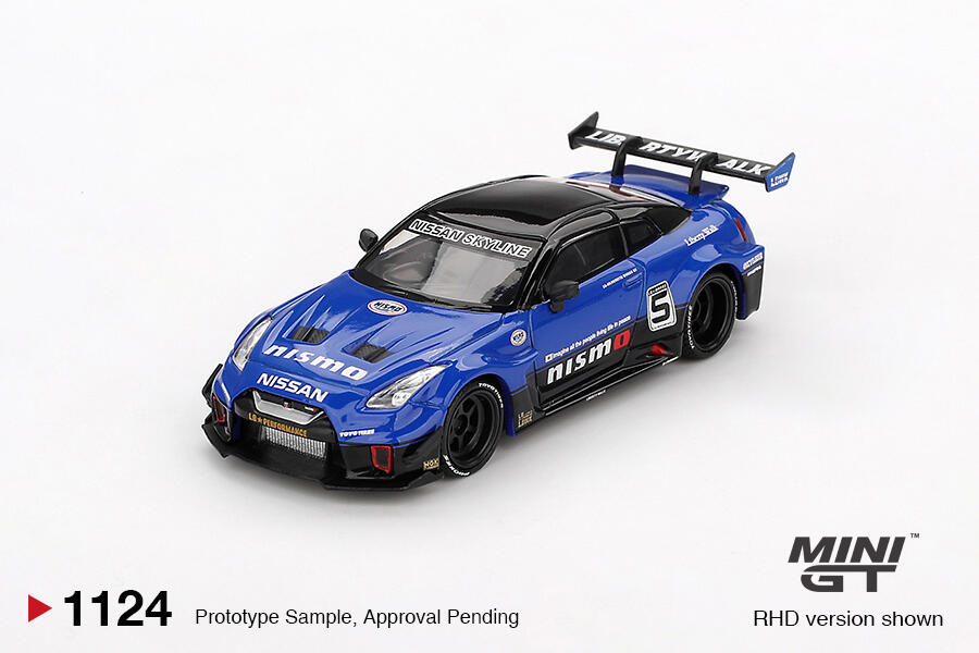 Mini GT - #MGT01124-L - LB-Silhouette WORKS GT NISSAN 35GT-RR Ver.2 Bleu - Conduite à gauche - 1/64