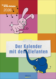 Der Kalender mit dem Elefanten 2026 Bild-Wandkalender mit dem kleinen blauen Elefanten aus der Sendung mit der Maus. Trend-Format