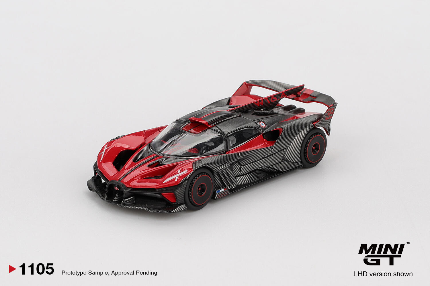 [Vorbestellbar] Mini GT - #MGT01105-L - Bugatti Bolide - rouge - 1:64