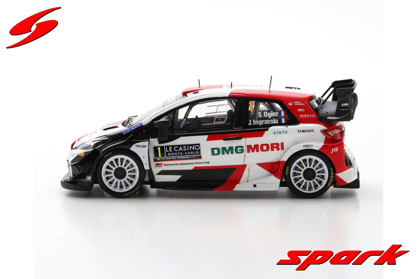 Miniature Spark Toyota GR Yaris Rally1 #17 Ogier - Vainqueur Rallye Monte Carlo 2023 (1/43)