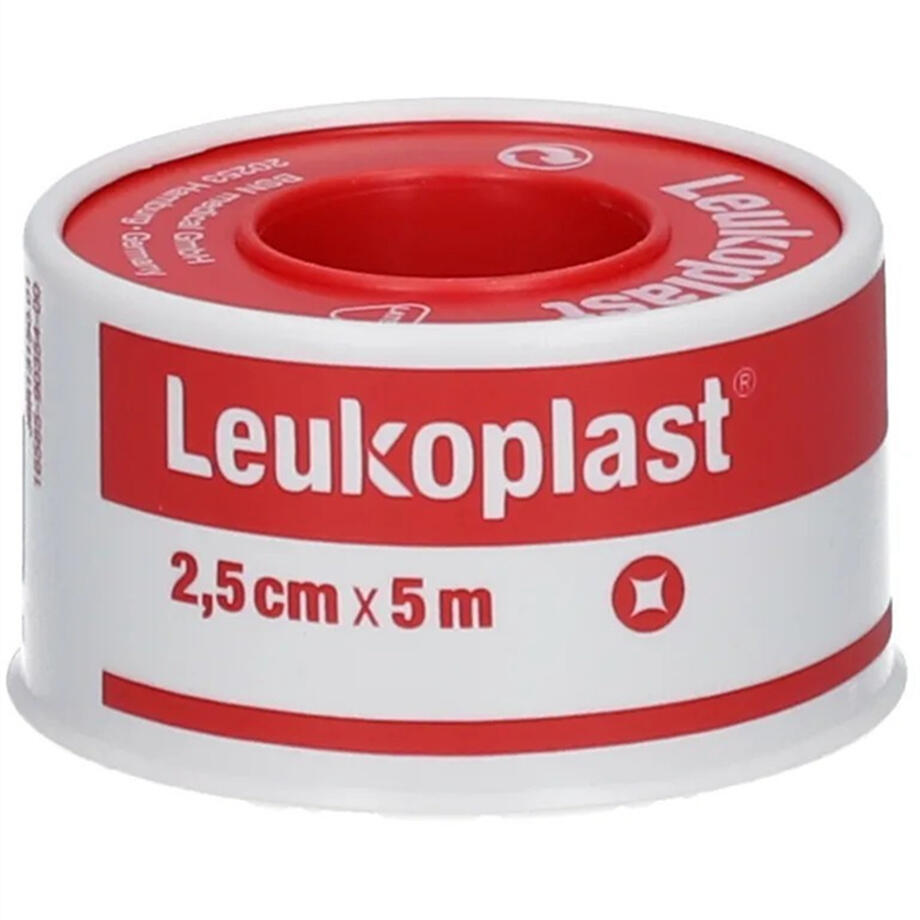 Leukoplast 2,5 cm x 5 m fourreau sparadrap avec support en fibranne
