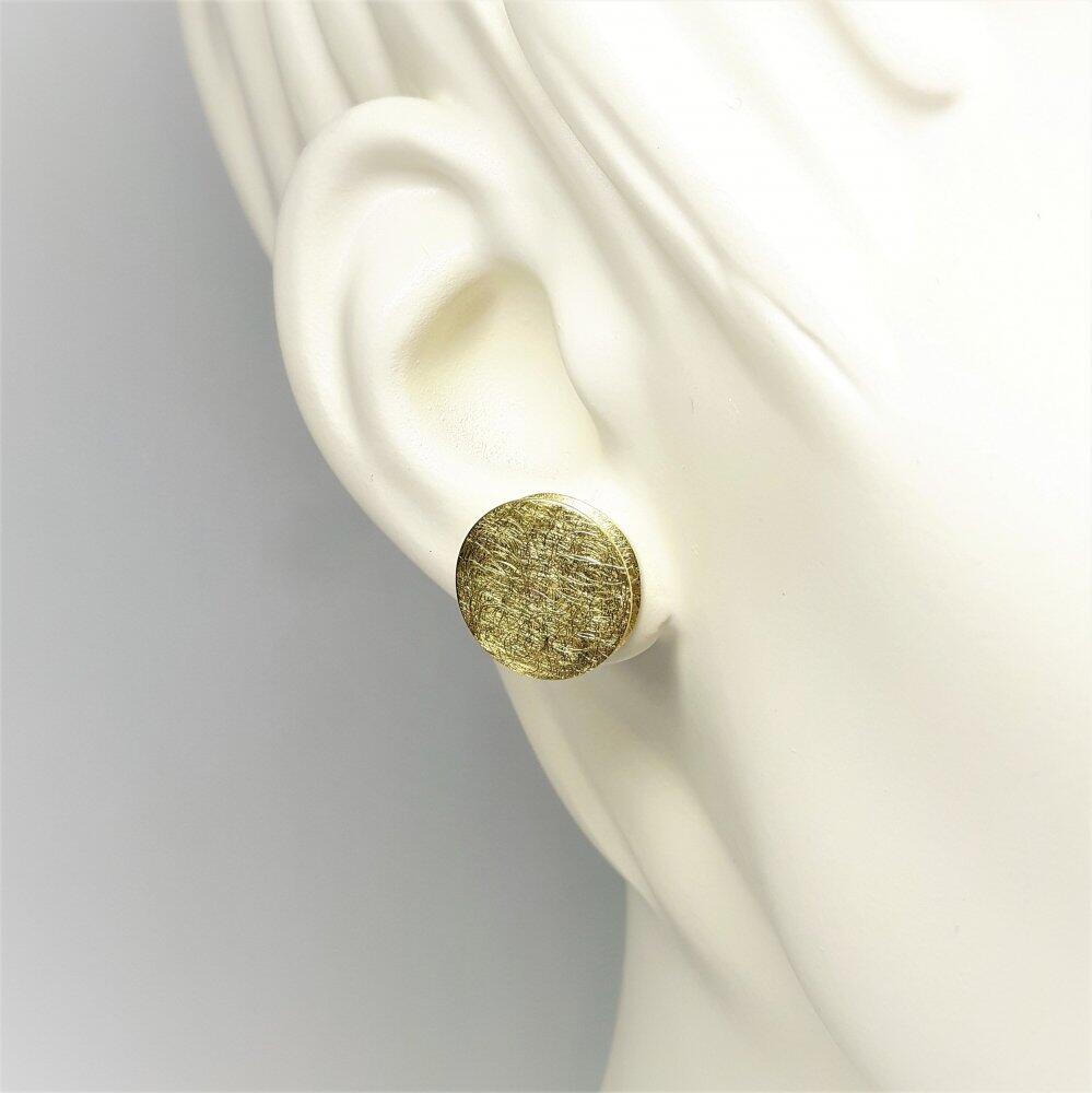 Boucles d'oreilles "disc" en or jaune 18kt.