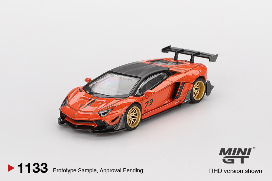 Mini GT - #MGT01133-L - Lamborghini Aventador Limited Edition - Orange - MDX 2025 - 1/64