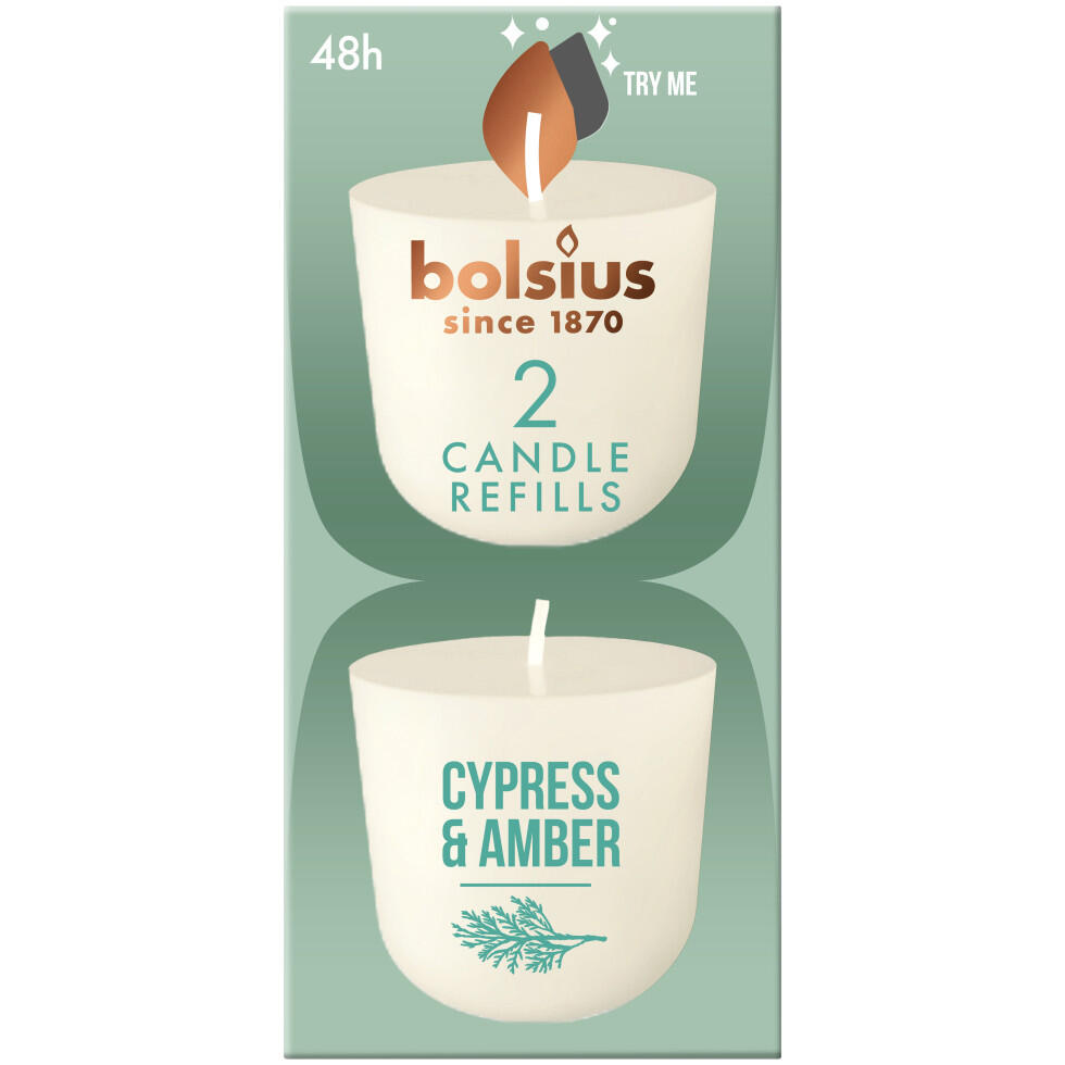 Bolsius Cleanlight Scent Refill 2-pack Cypress & Amber