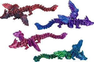 Dragon de cristal ailé - Figurine en cristal, assortie dans le présentoir