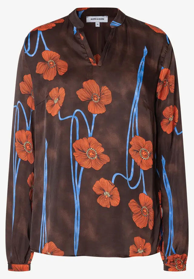 Printed satin blouse