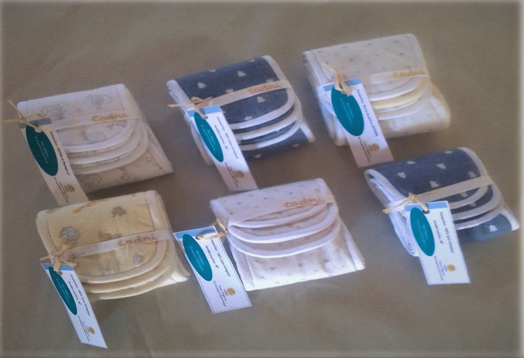 6 Coussinets d'allaitement lavables en coton BIO Anaé