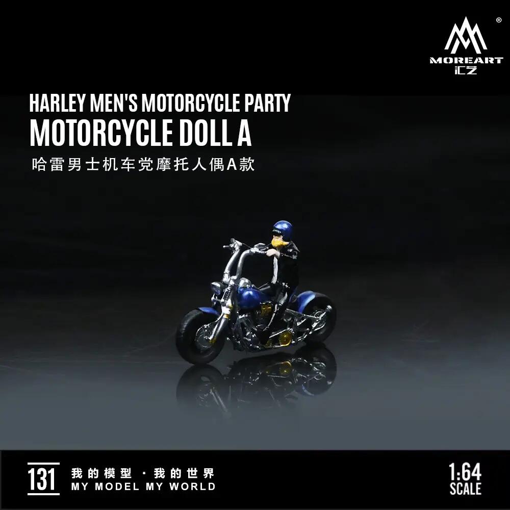 MoreArt - 1/64 Harley Men's Motorcycle Party Motorcycle Doll A (MO222131)