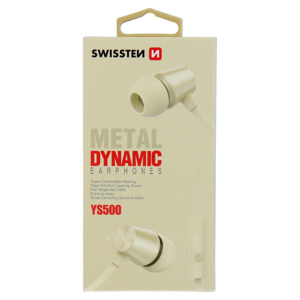 ECOUTEURS / SWISSTEN EARBUDS DYNAMIC YS500 HEADPHONES GOLD