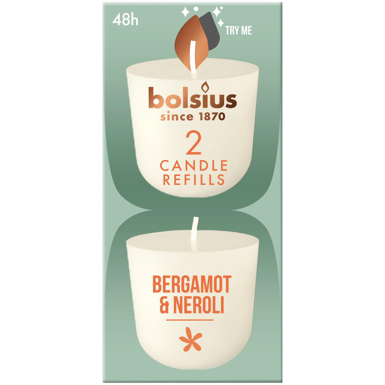 Bolsius Cleanlight fragrance refill 2-pack bergamot & neroli