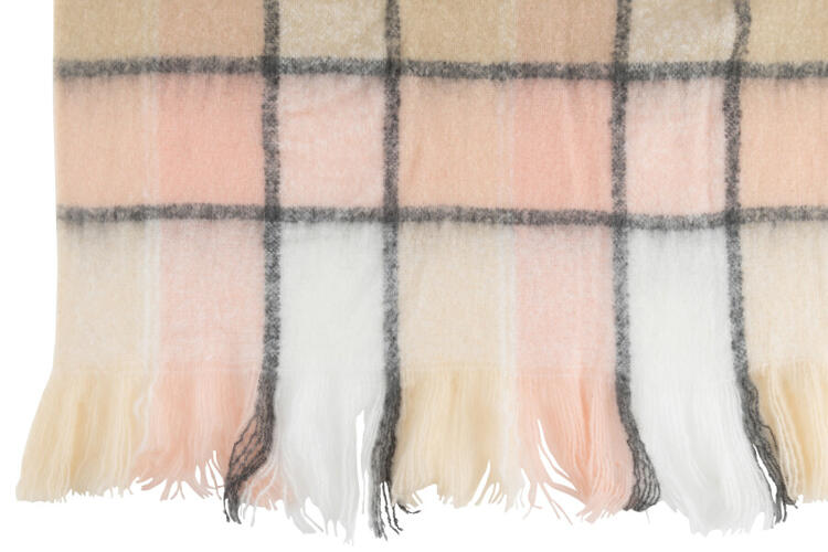Beige plaid blanket hotsell