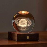 G025ST: Amber Crystal Light 3D Laser Laser Saturn