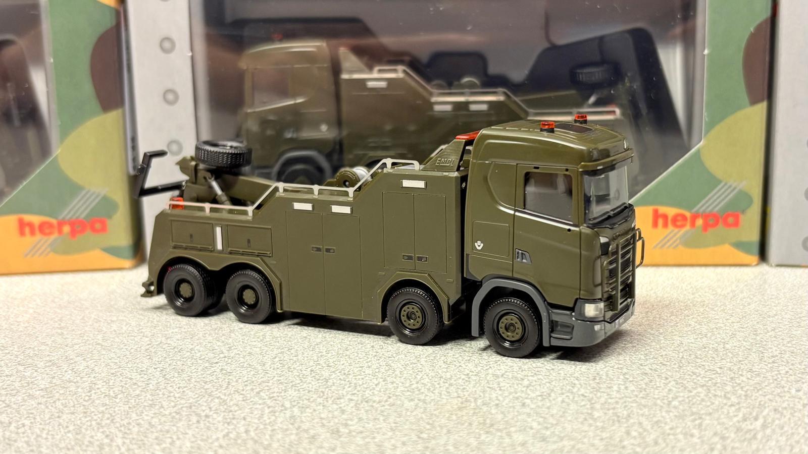 Herpa Accessoires 2x Conteneur 20 Pieds Armée Fédérale – Échelle 1:87 – Modèle Miniature En Plastique – Vert Bronze
