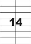 443311: Étiquettes imprimables A4 MULTICOM CL14E 105 × 42,4 mm boîte de 100 feuilles (1400 étiquettes)