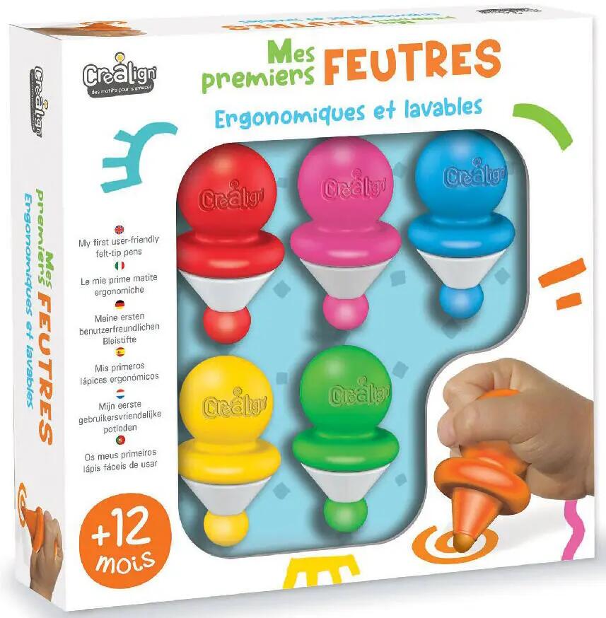 mes premiers feutres, ergonomiques et lavables