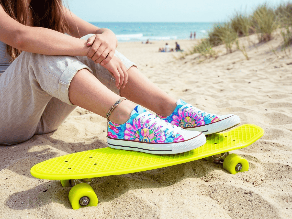 Art Edition Converse Low Top Sneaker – Chucks All Star – Flower of Life