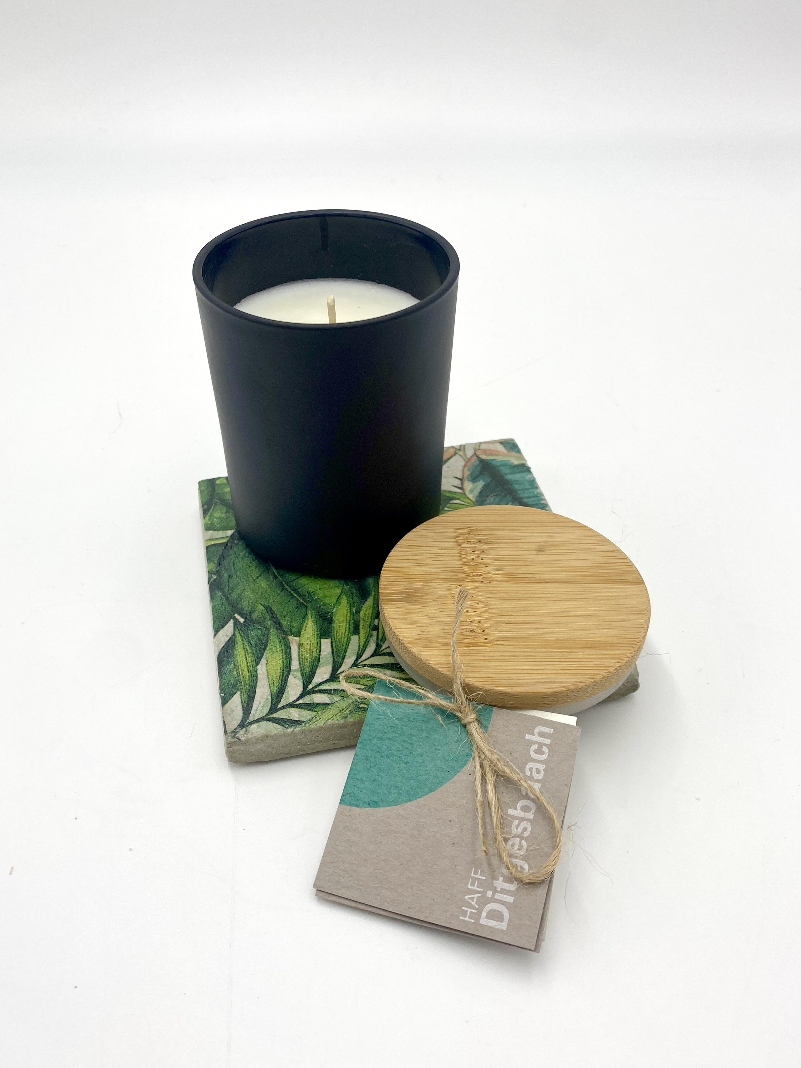Scented candle in a glass
