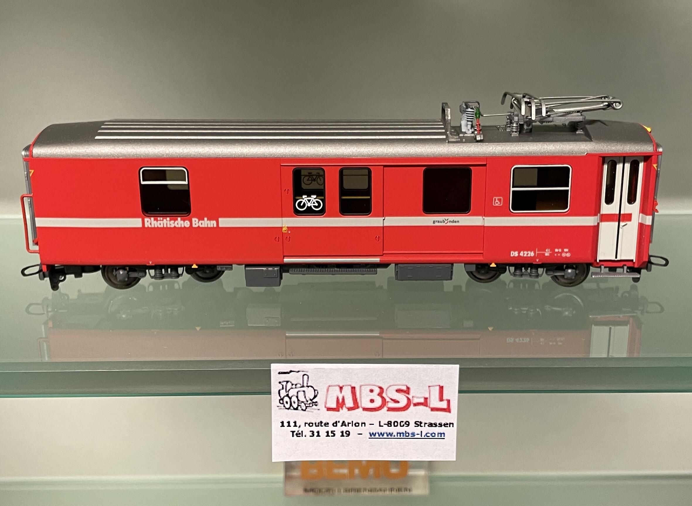 BEMO RhB Schneeräumer 1:87 Bemo 3270176 Bemo H0m RhB DS 4226 Gepäckwagen rot mit | Letzshop