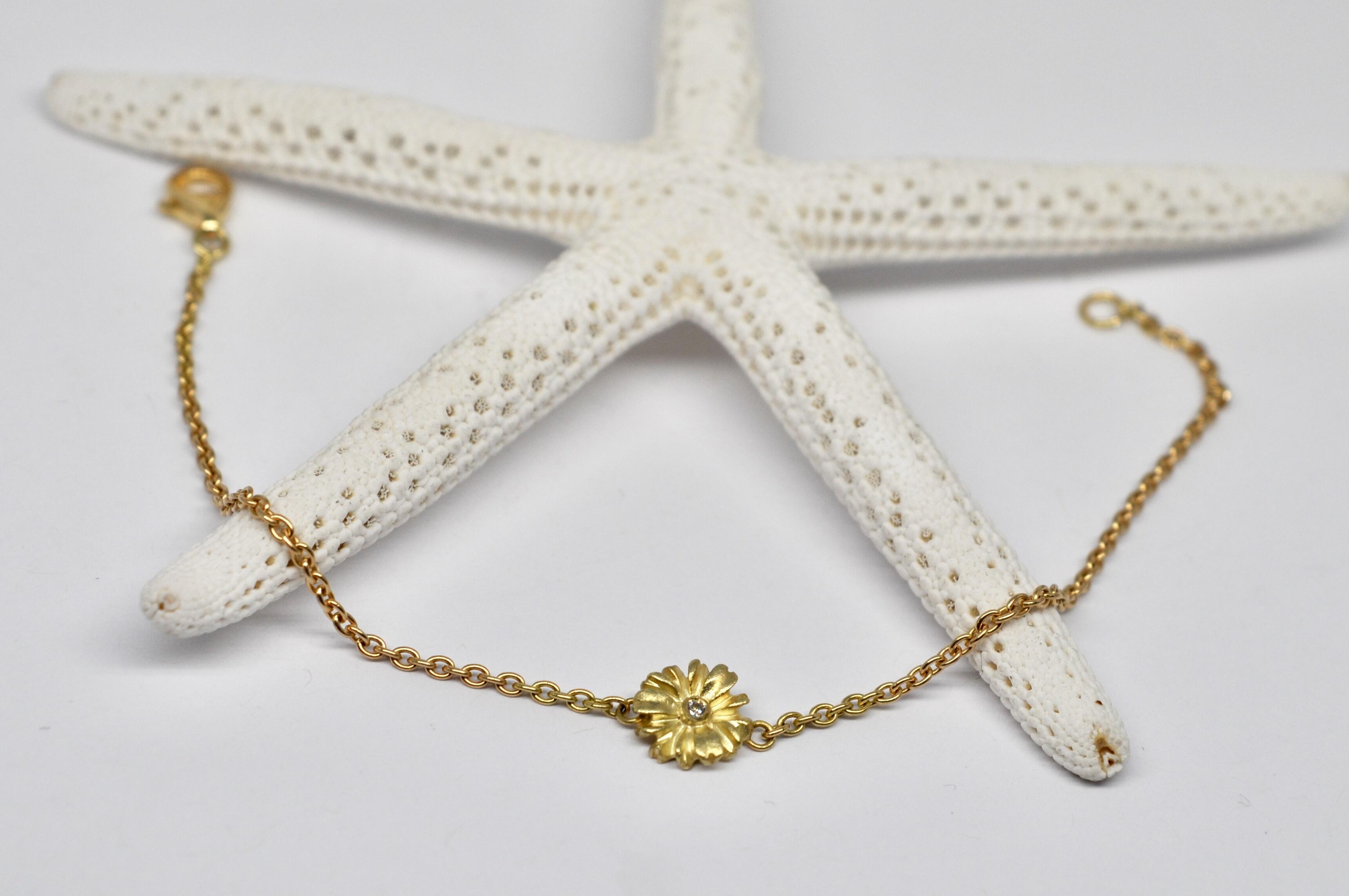 DIAMOND DAISY BRACELET EN OR JAUNE 18 CARATS