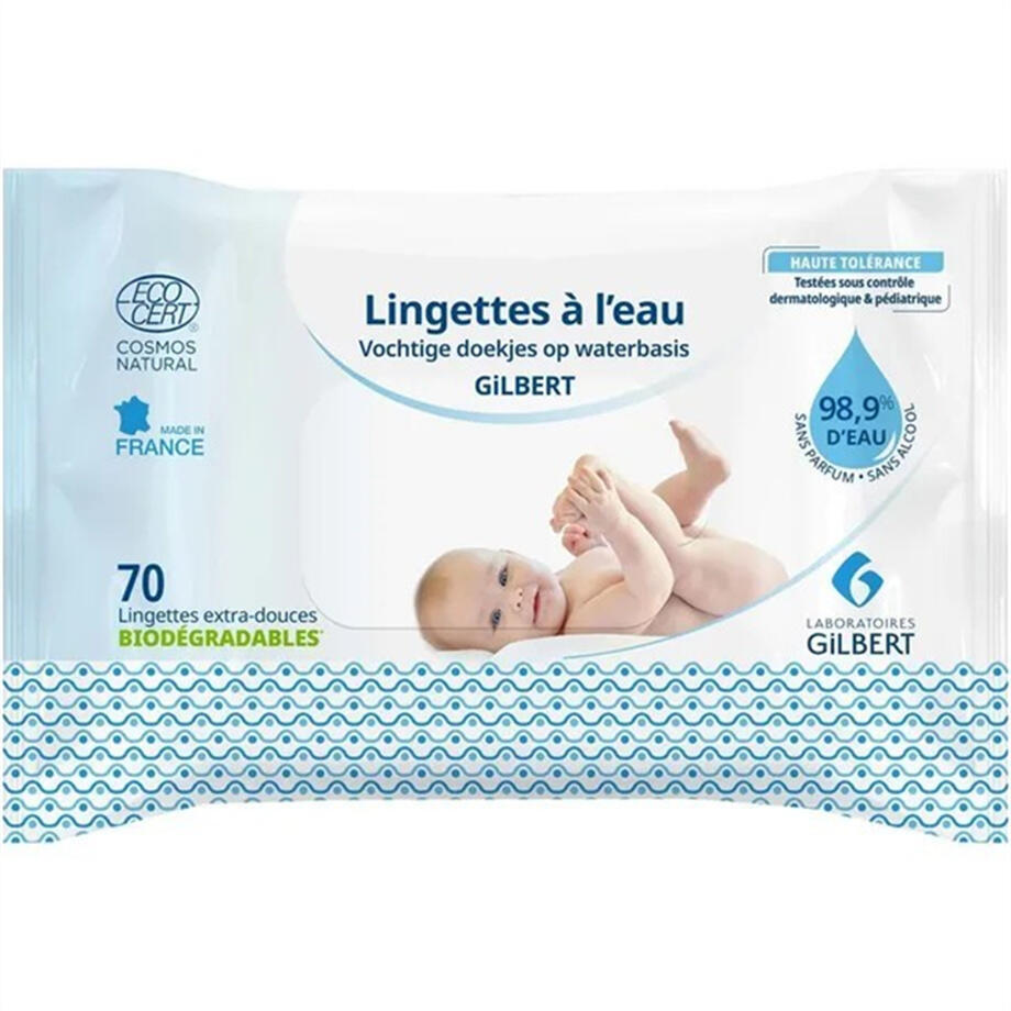 Gilbert Lingettes a l'Eau, 70 lingettes