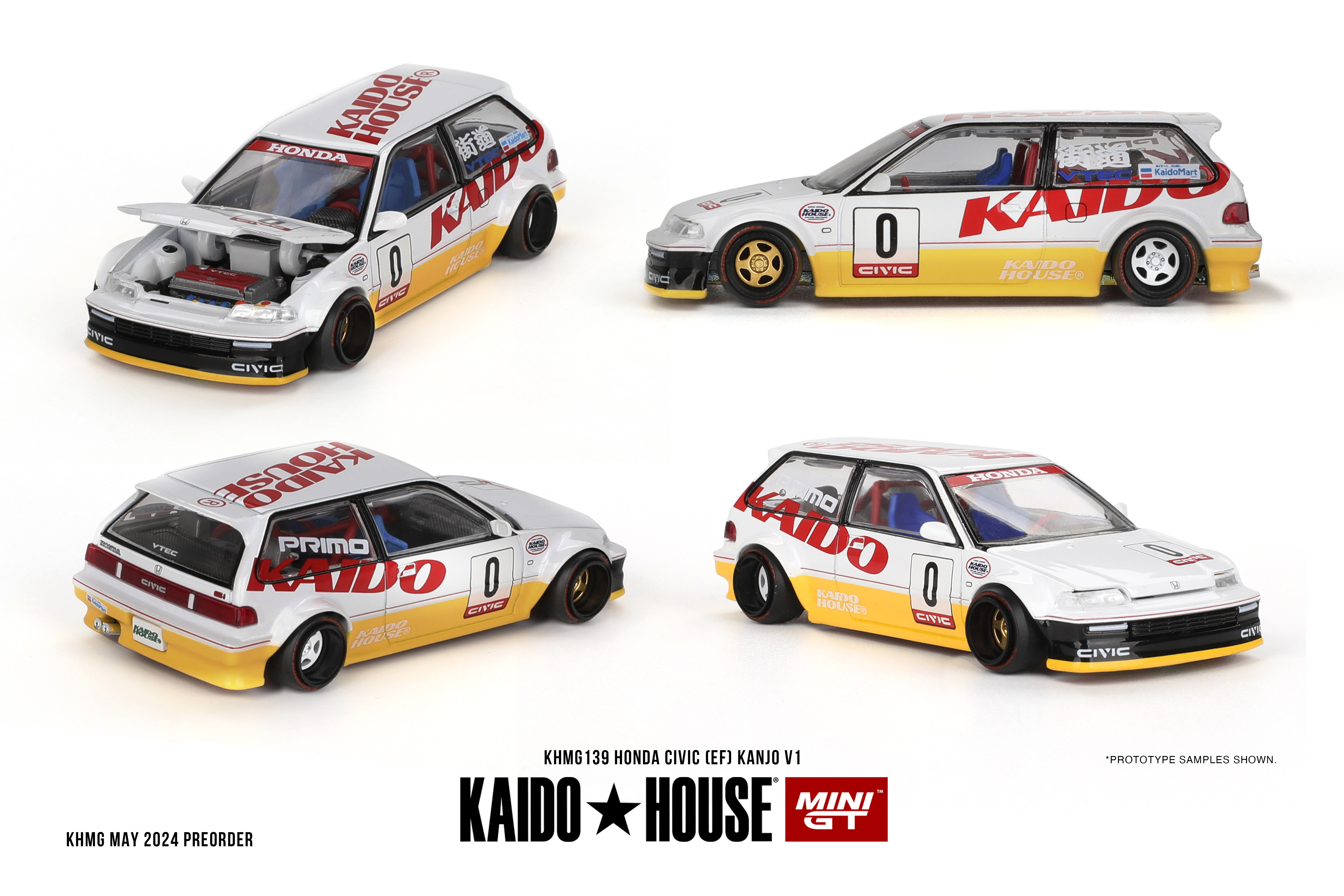 Kaido★House / Mini GT - #KHMG139 - Honda Civic (EF) Kanjo V1 - 1/64