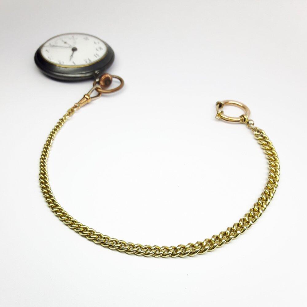 Taschenuhrkette vergoldet 29cm. Vintage.