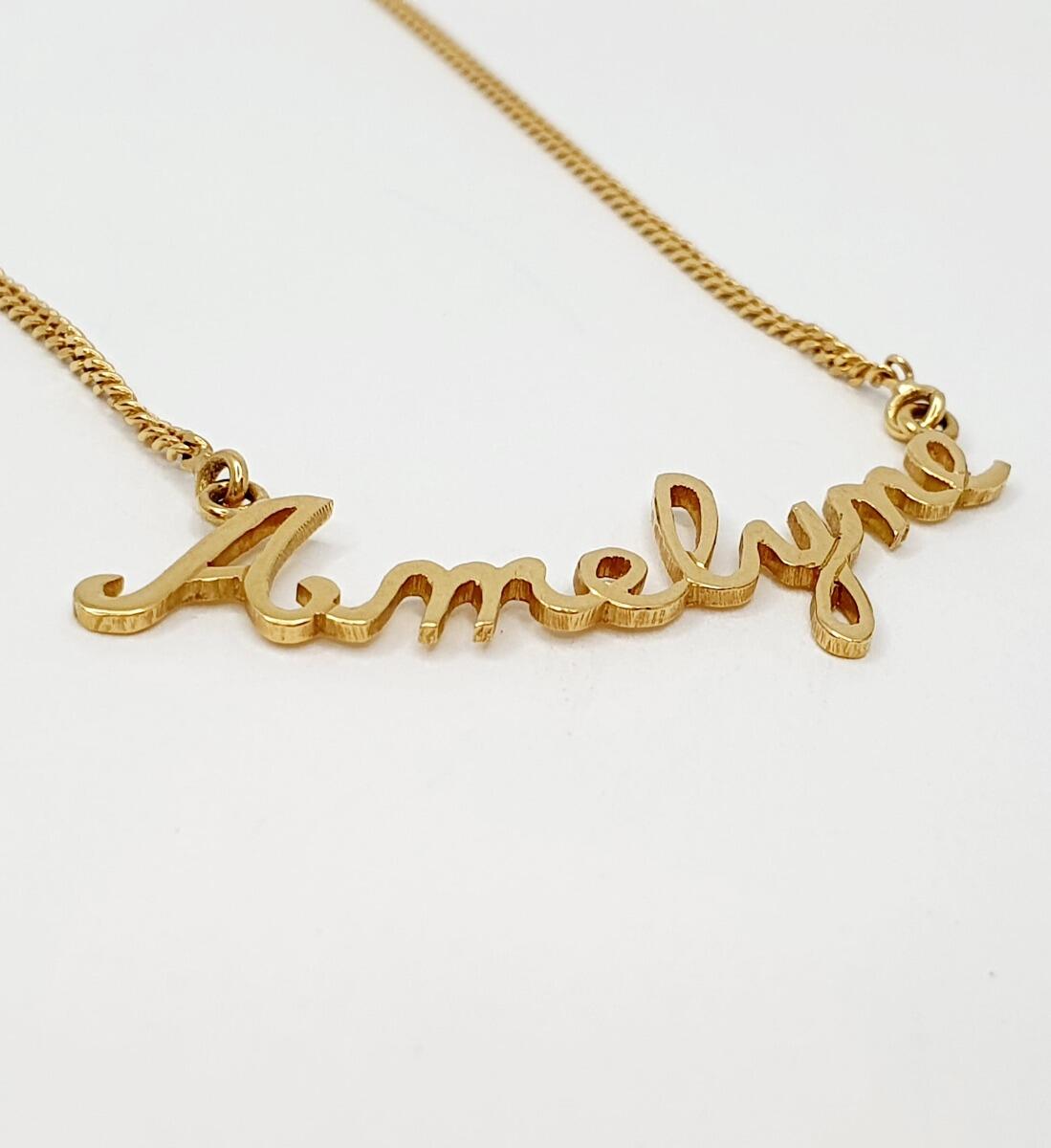 # Yellow gold chain necklace ' AMELYNE ' 40cm