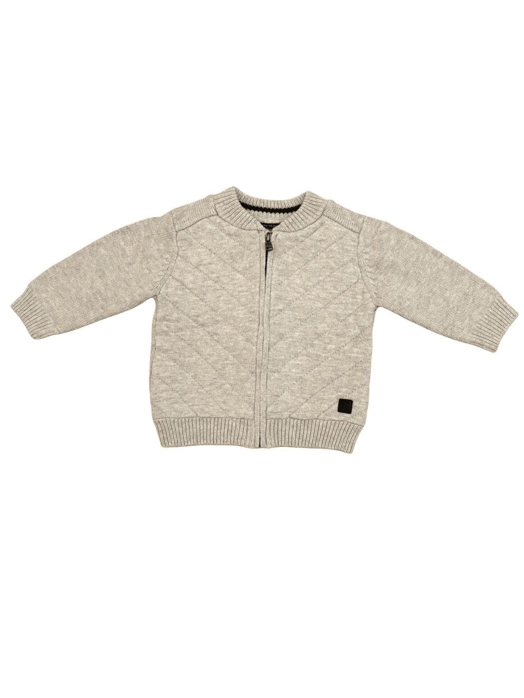 Zara cardigan zippé gris matelassé (3-6 mois / 68 cm)