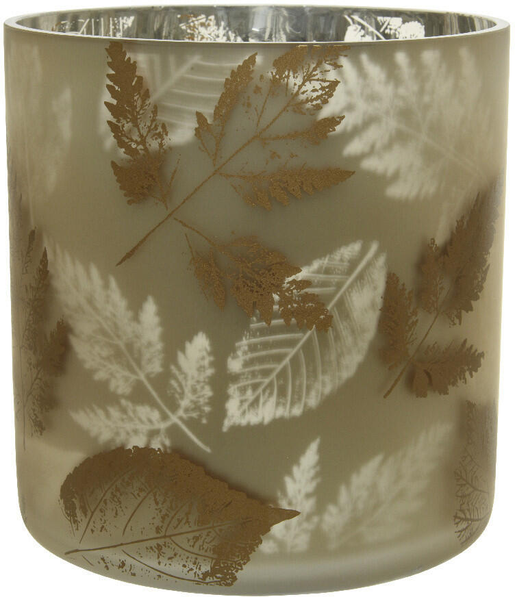 Kaemingk glass candle holder pearl 20 x 20 cm