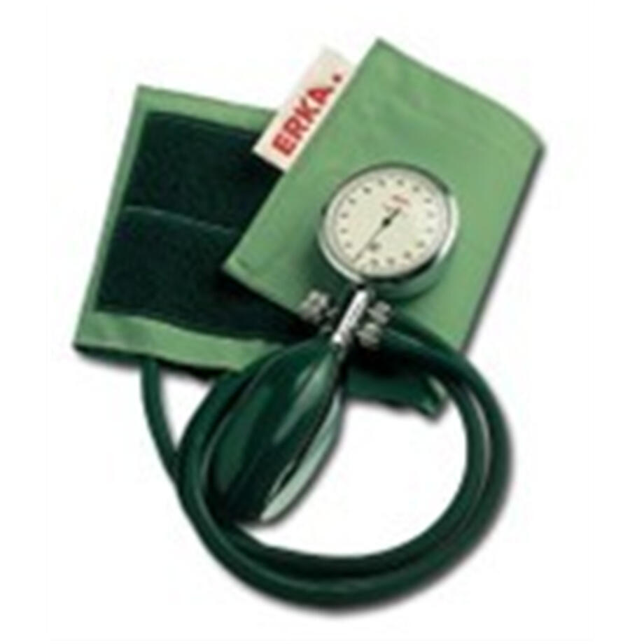 Tensiometre Perfekt Aneroid, taille 4 avec brassard Rapid circonference 27-35 cm, echelle 48 mm en vert, etui inclus