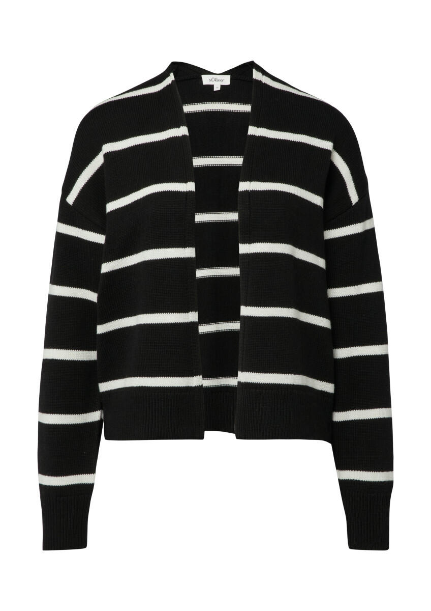 Gestreifter Cardigan aus Baumwollmix