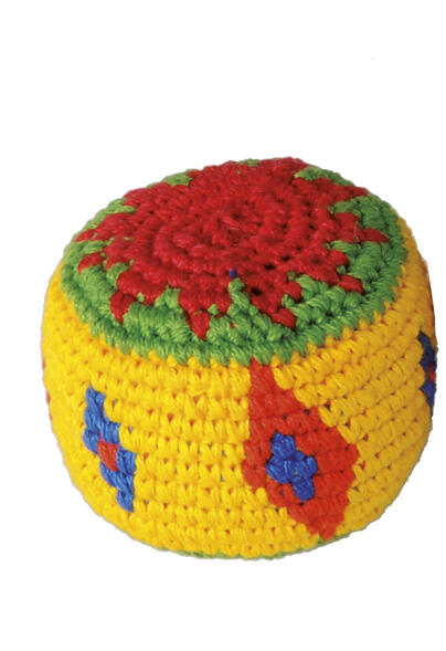 Crocheted multicolored ball