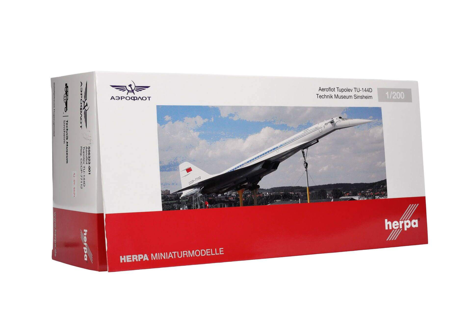 Herpa Wings 556323-001 - Aeroflot Tupolev TU-144D - Technik-Museum