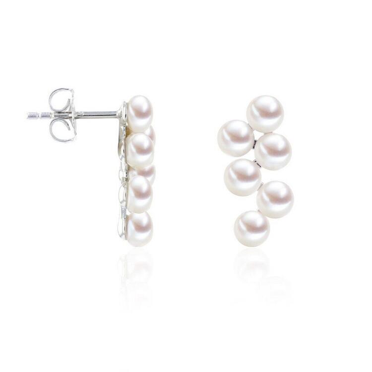Luna-Pearls - 315.0460 - Ohrhänger - Damen - 925er Silber rhodiniert - Süßwasser-Zuchtperle 4-4.5mm