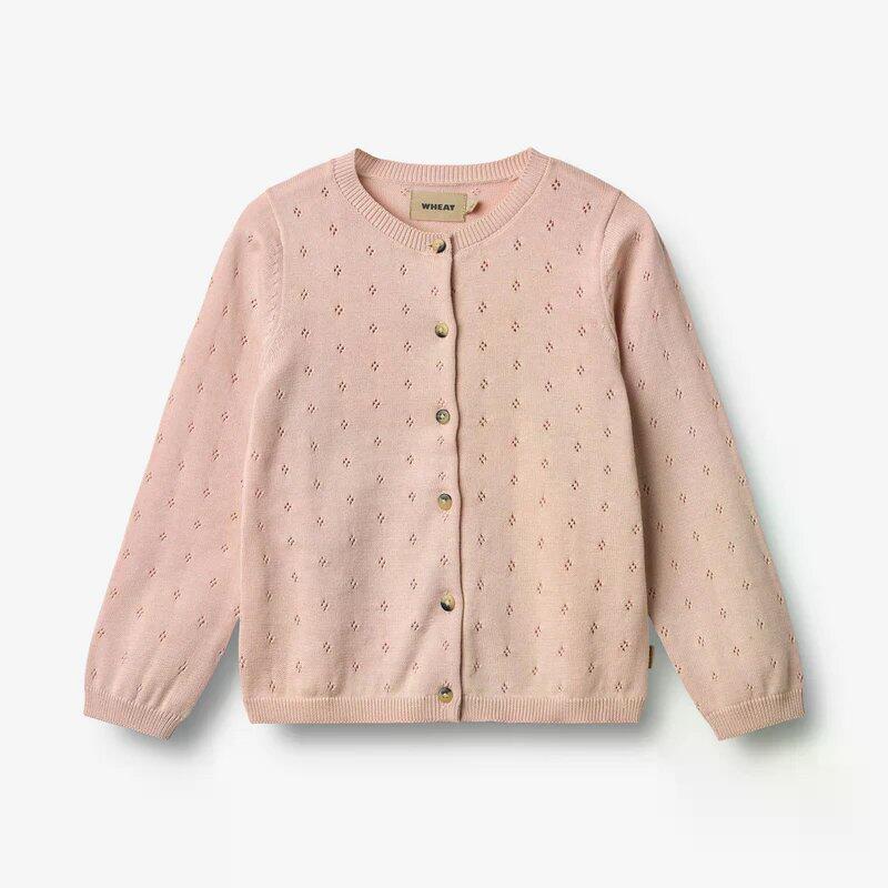 Knitted cardigan in Rose Powder, size 116