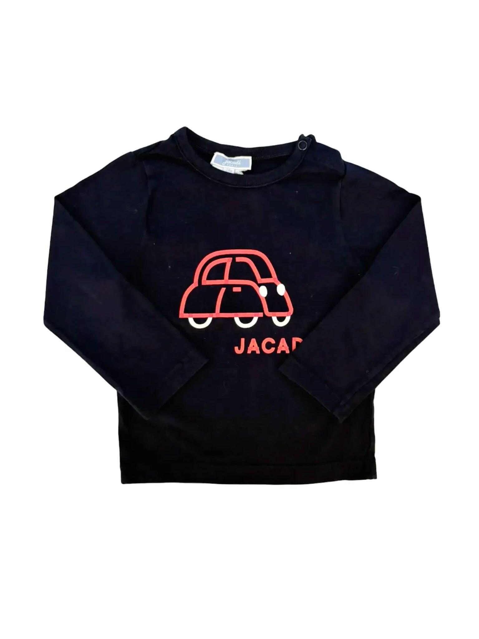 Jacadi T-shirt bleu marine à manches longues (24 mois)